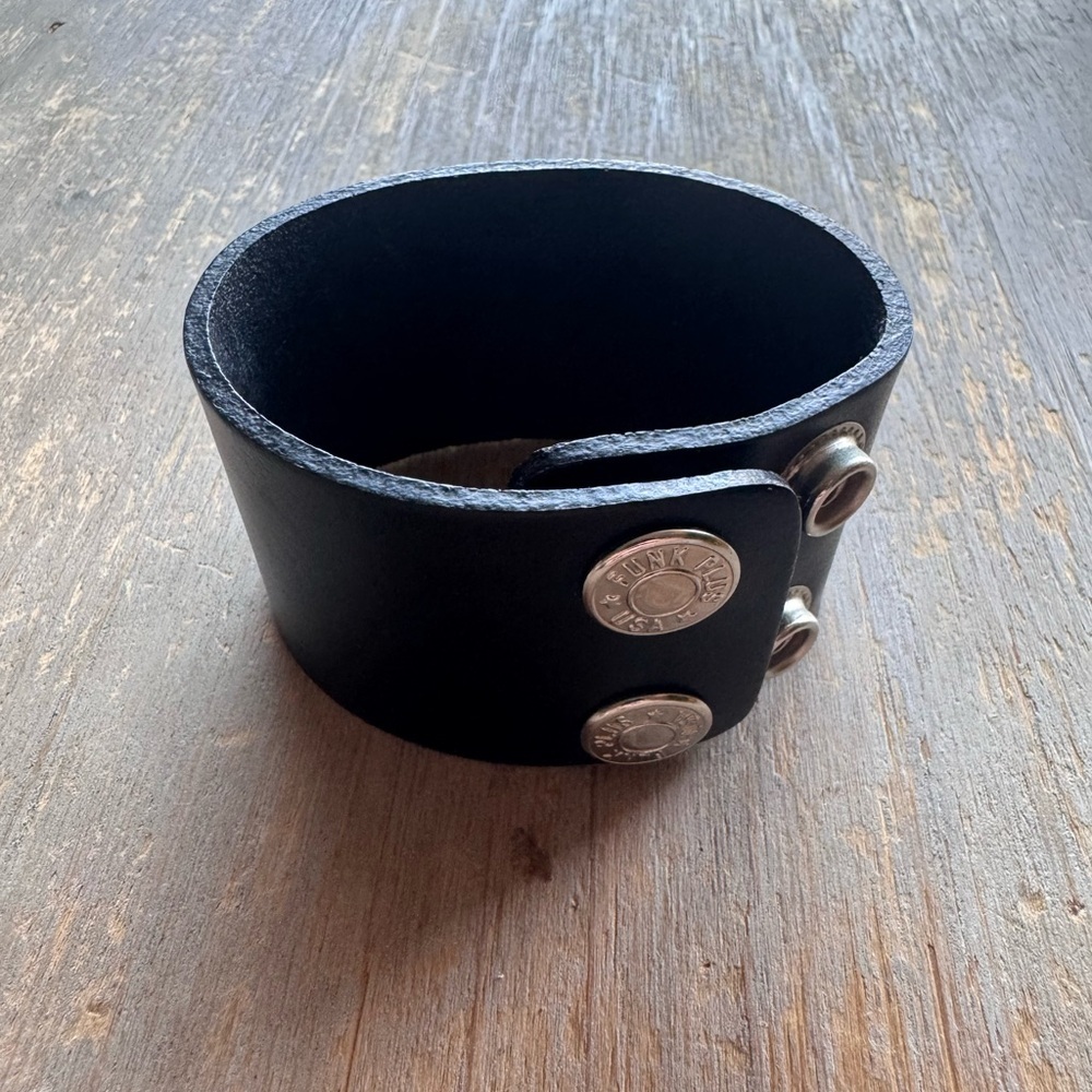 Punk Plus Black Leather Bracelet